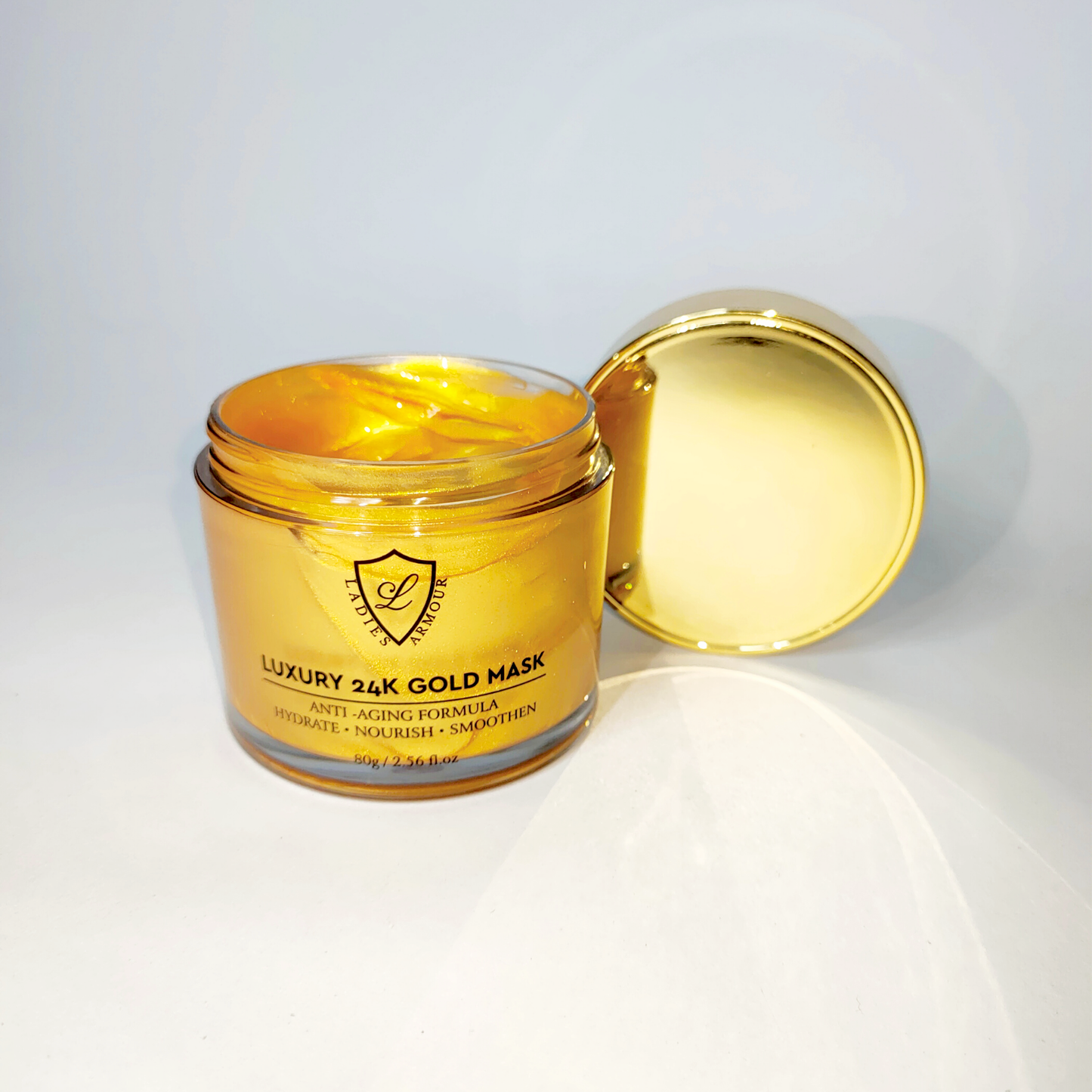 ladies armour anti aging luxury 24k gold facial mask kit with brush and facial massager