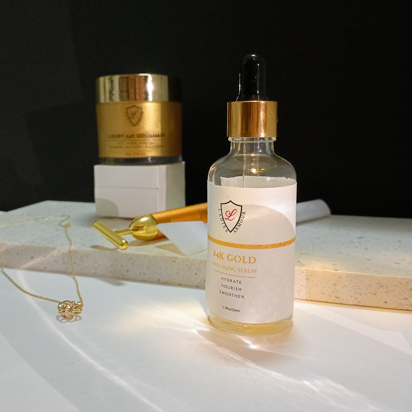 24k gold facial serum skincare Ladies Armour
