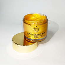 Cargar imagen en el visor de la galería, ladies armour anti aging luxury 24k gold facial mask kit with brush and facial massager
